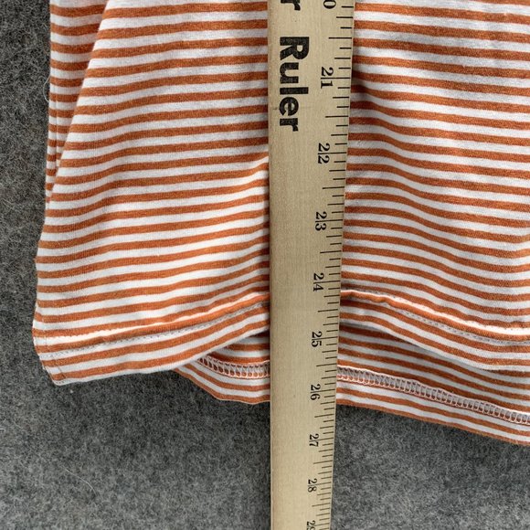 Johnnie O Polo Shirt Men Small Adult Orange White Striped Pockets Outdoors - Picture 8 of 15